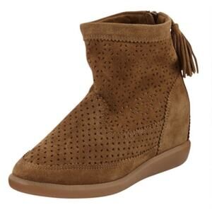 Isabel Marant Beslay Suede Wedge Ankle Boots Sz 38
